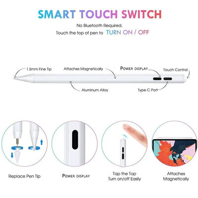 Personifiziertes Aluminium-LCD-Schreibens-Tablet Pen Palm Rejection Stylus For Ipad