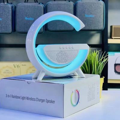 Radioapparat-schnelles Ladegerät-drahtloser Bluetooth-Sprecher 10W Smartphone mit RGB-Licht-Lampe